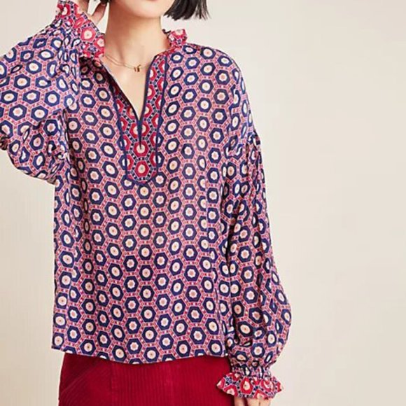 Anthropologie Marguerite Peasant Blouse - Picture 2 of 4